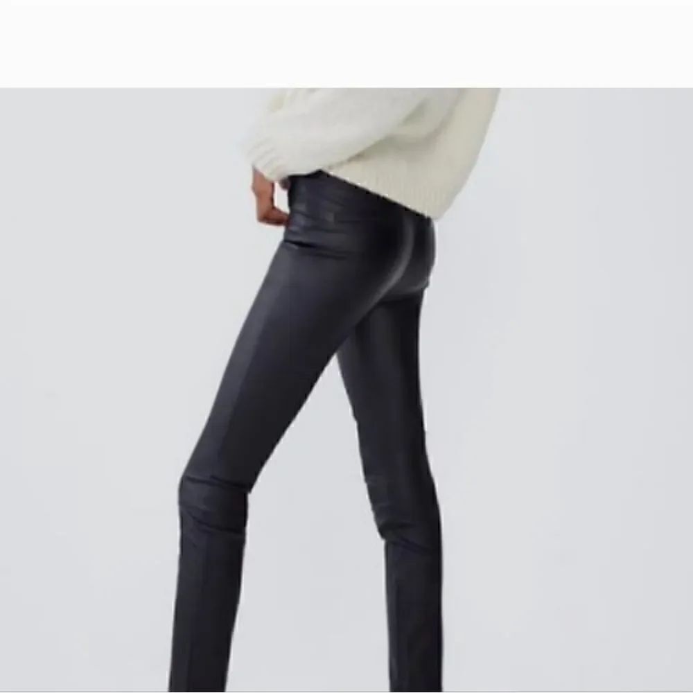 ERIC Dressy Croc Snake Print Embossed Pants Size 6 Black